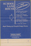 Matchbook Cover - School Lane House Philadelphia PA 40 Strike