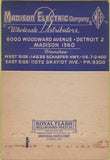 Matchbook Cover - Madison Electric Co Detroit MI 40 Strike