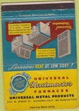 Matchbook Cover - Heatmaster Furnaces Alhambra CA 40 Strike