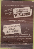 Matchbook Cover - Industrial Bearings New Orleans LA WORN 40 Strike