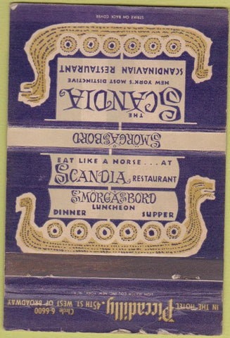 Matchbook Cover - Scandia Restaurant NYC WEAR 40 Strike