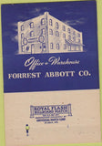 Matchbook Cover - Forrest Abbott Food Brokers Greenville SC 40 Strike