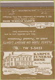 Matchbook Cover - Karpus Funeral Home Bay City MI 40 Strike