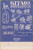 Matchbook Cover - Kitmo Rental Supply Paducah KY Port-a-potty 40 Strike