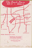 Matchbook Cover - Ranch House Bureau IL 40 Strike