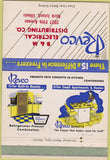 Matchbook Cover - Electrical Rock Island IL freezers refridgerators 40 Strike