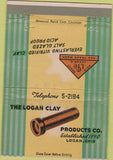 Matchbook Cover - Logan Clay Products Logan OH 40 Strike