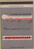 Matchbook Cover - Westerngrade Inc supplies Chicago IL metal wood 40 Strike
