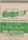 Matchbook Cover - DR Hoisting Equipment Cleveland OH cranes 40 Strike