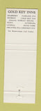 Matchbook Cover - Gold Key Inn Dearborn Detroit Flint Livonia MI