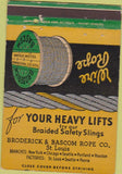 Matchbook Cover - Brockerick Basom Wire Rope St Louis MO 40 Strike