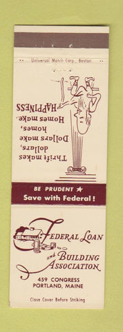 Matchbook Cover - Federal Loan and Building Association Portland ME