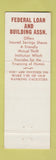 Matchbook Cover - Federal Loan and Building Association Portland ME
