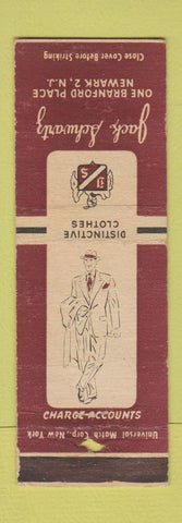 Matchbook Cover - Jack Schwartz Men's Clothes Newark NJ WEAR