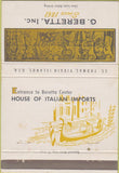 Matchbook Cover - Beretta Italian importers ST Thomas Virgin Islands 40 Strike