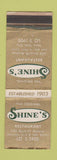 Matchbook Cover - Shine's Restaurant New York City WEAR