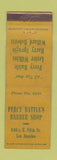Matchbook Cover - Percy Battle's Barber Shop Los Angeles CA WEAR