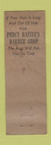 Matchbook Cover - Percy Battle's Barber Shop Los Angeles CA WEAR