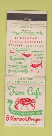 Matchbook Cover - Fern Cafe Tillamook OR WEAR