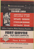Matchbook Cover - Fort Wayne Blue Prints IN 40 Strike