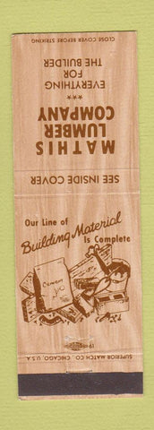 Matchbook Cover - Mathis Lumber