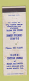 Matchbook Cover - Bambi Cocktail Lounge Miami Beach FL WORN