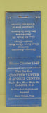 Matchbook Cover - Closter Tavern Sports Center Closter NJ BOBTAIL WEAR