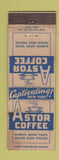 Matchbook Cover - Astor Coffee New York City WORN