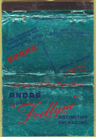 Matchbook Cover - Andre Foillyne Packaging San Francisco CA 40 Strike