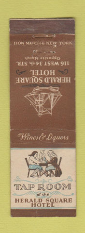 Matchbook Cover - Tap Room Herald Square Hotel New York City