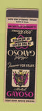 Matchbook Cover - Hotel Gayoso Memphis TN