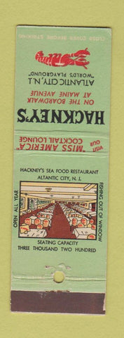 Matchbook Cover - Hackney's Atlantic City NJ WEAR