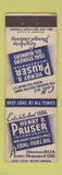 Matchbook Cover - Henry B Pruser Coal Stokers Oil Burners