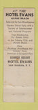 Matchbook Cover - Hotel Evans Miami Beach FL girlie