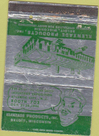 Matchbook Cover - Kelnzade Products chemicals Dairy Beloit WI 40 Strike