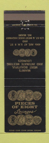 Matchbook Cover - Pieces of Eight Lounge North Miami FL WORN