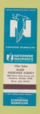 Matchbook Cover - Nationwide Insurance Baker Caledonia MI