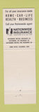 Matchbook Cover - Nationwide Insurance Baker Caledonia MI