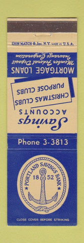 Matchbook Cover - Portland Savings Bank ME?