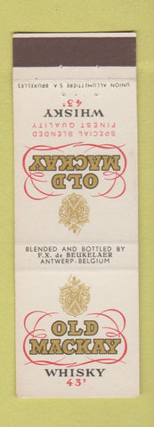 Matchbook Cover - Old Mackay Whisky Whiskey Belgium