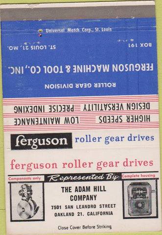Matchbook Cover - Ferguson Roller Gear Drives Oakland CA 40 Strike