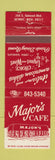 Matchbook Cover - Major's Cafe Detroit MI WEAR
