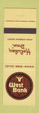 Matchbook Cover - Holiday Inn Ann Arbor MI West Bank