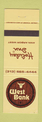 Matchbook Cover - Holiday Inn Ann Arbor MI West Bank