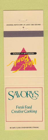 Matchbook Cover - Savory Restaurant West Bank Nightclub Holiday In Ann Arbor MI