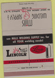Matchbook Cover - Mills Welding Supply Buffalo NY 40 Strike