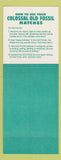 Matchbook Cover - Old Fossil Matches Hallmark Giant Feature