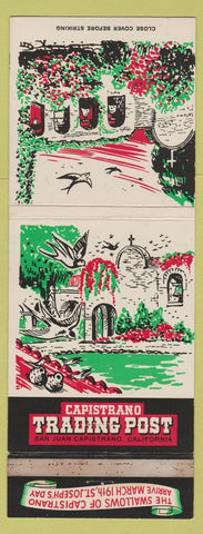 Matchbook Cover - San Juan Capistrano CA Trading Post WEAR Giant Feature