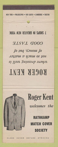 Matchbook Cover - RMS Convention Roger Kent New York City  Giant Feature