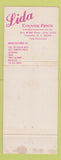Matchbook Cover - Lida Counter Prints Charlotte NC WEAR Giant Feature